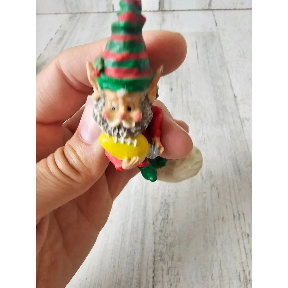 Enesco nimble AS IS football player Sandi zimnicki North Pole village elf vintag
